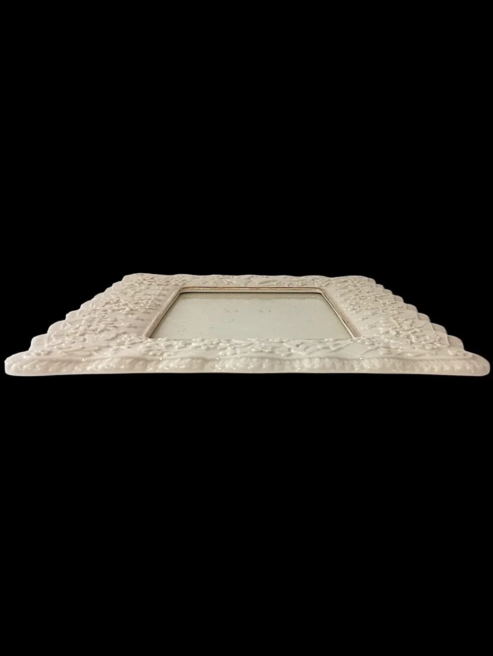 Lenox Porcelain Photo Picture‎ Frame Wedding Promises 5x7 Floral Vintage Bridal